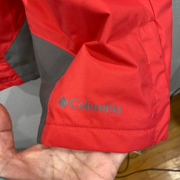 Columbia women's size small, omni heat orange/grey snow/ski pants like new. - Picture 6 of 8